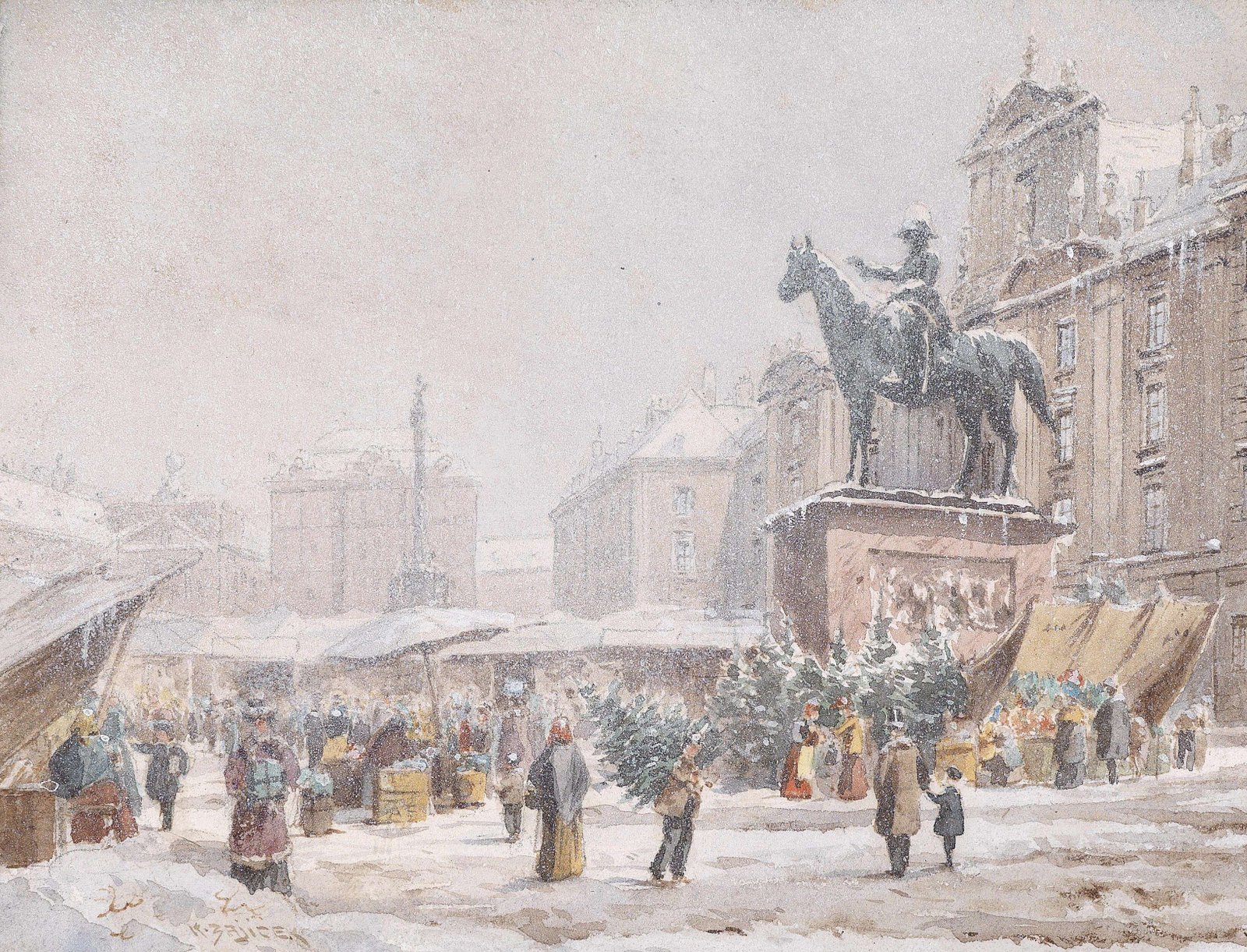 Christkindlmarkt Am Hof by Carl Wenzel Zaijcek