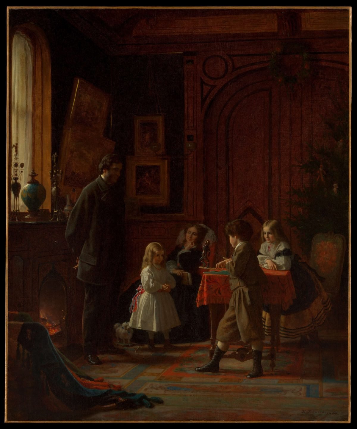 Christmas-Time, The Blodgett Family by Eastman Johnson