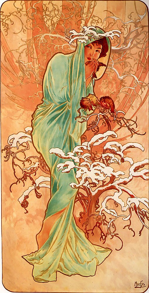 Winter by Alphonse Mucha (December 16th)