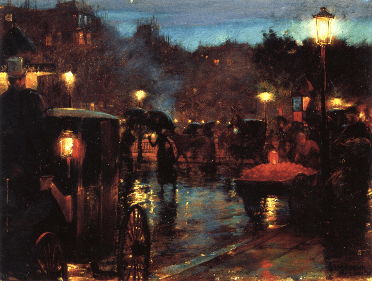 Paris La Nuit by Charles Courtney Curran