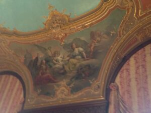 Marble House library ceiling