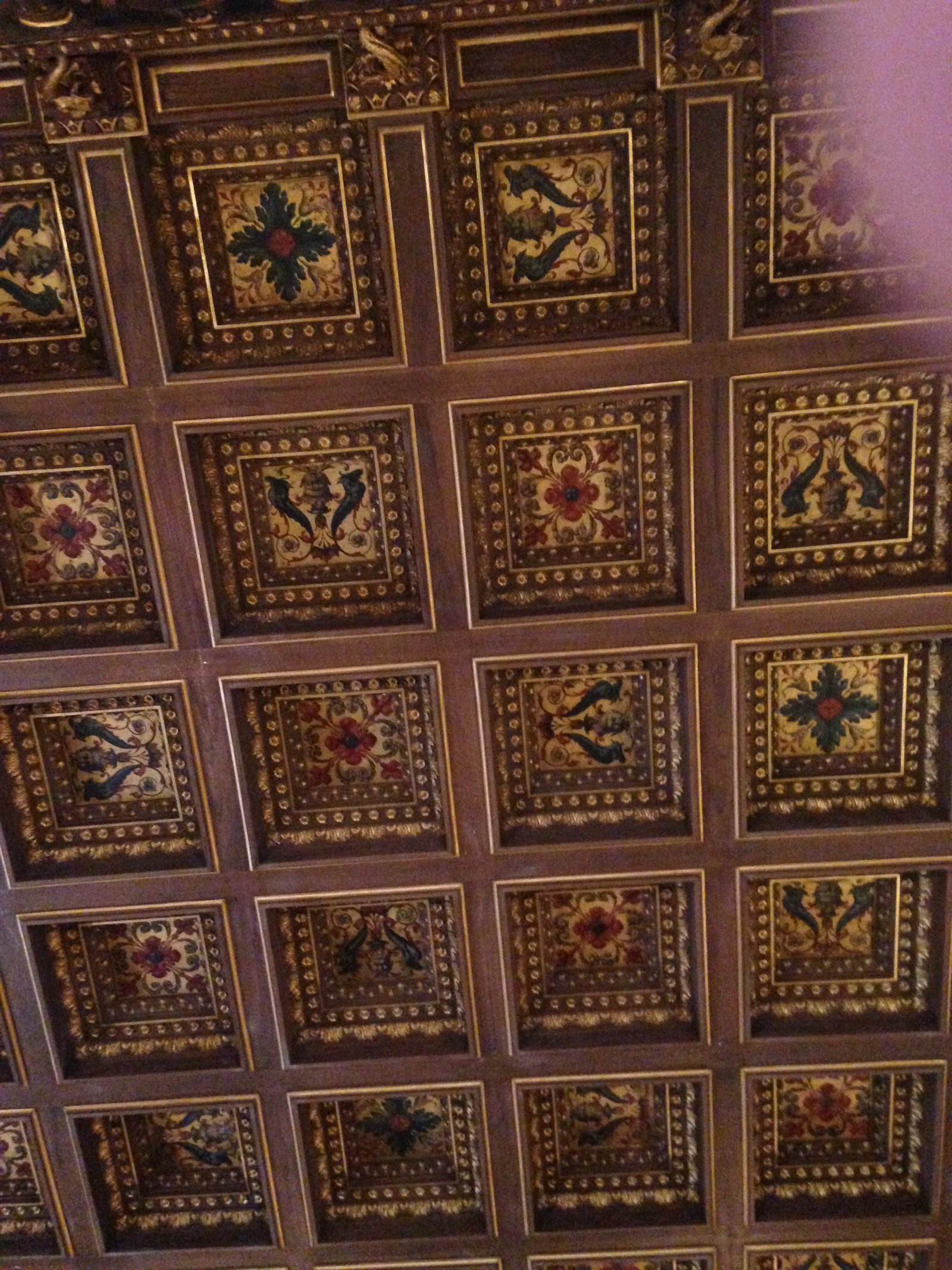 The Breakers library ceiling