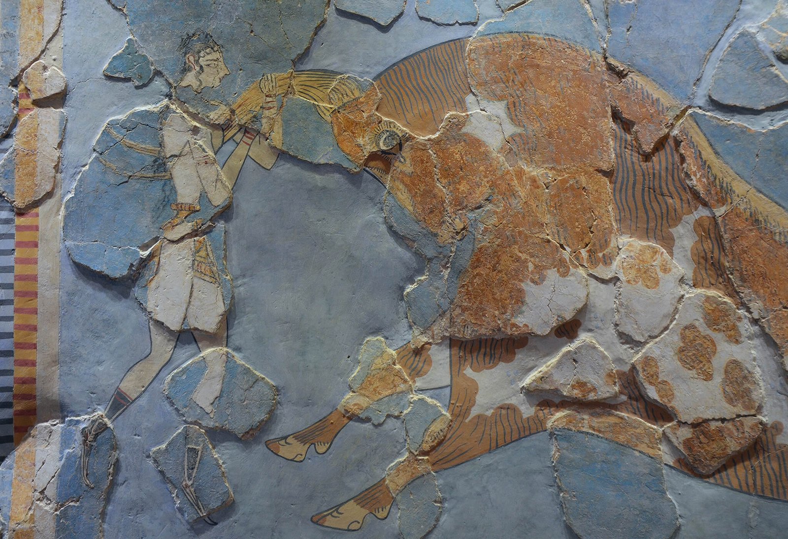 Minoan Bull Leaping Fresco landing