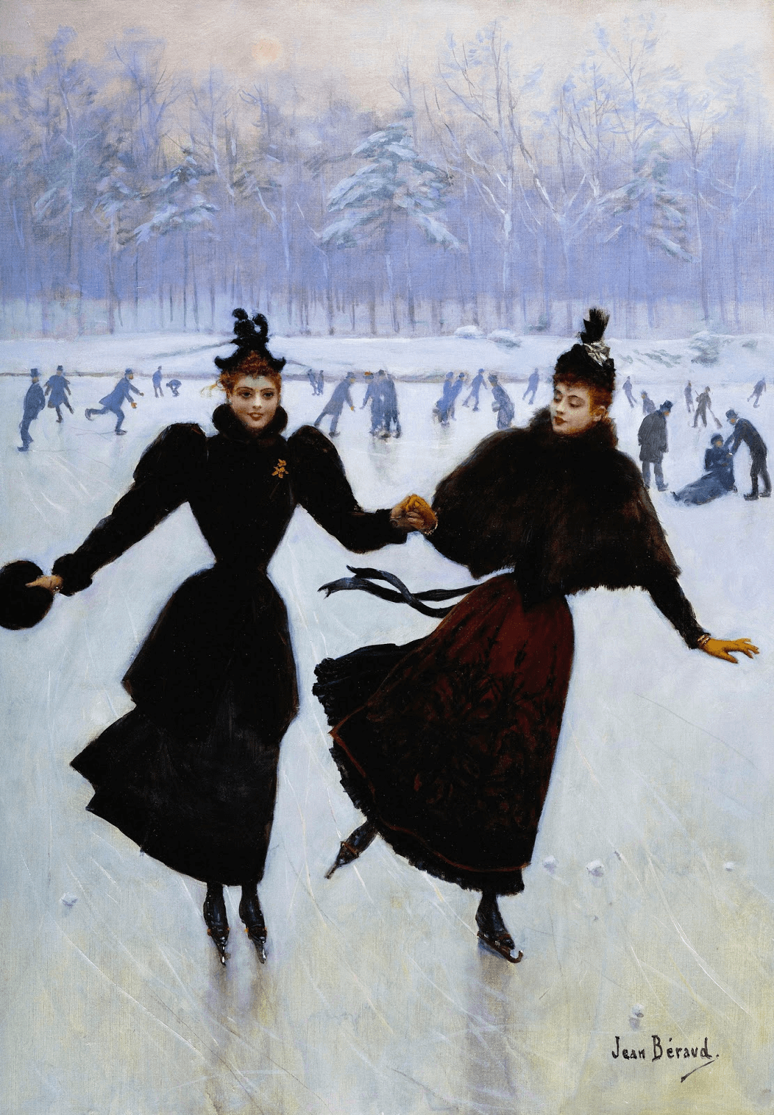 Women Skating by Jean-Georges Beraud