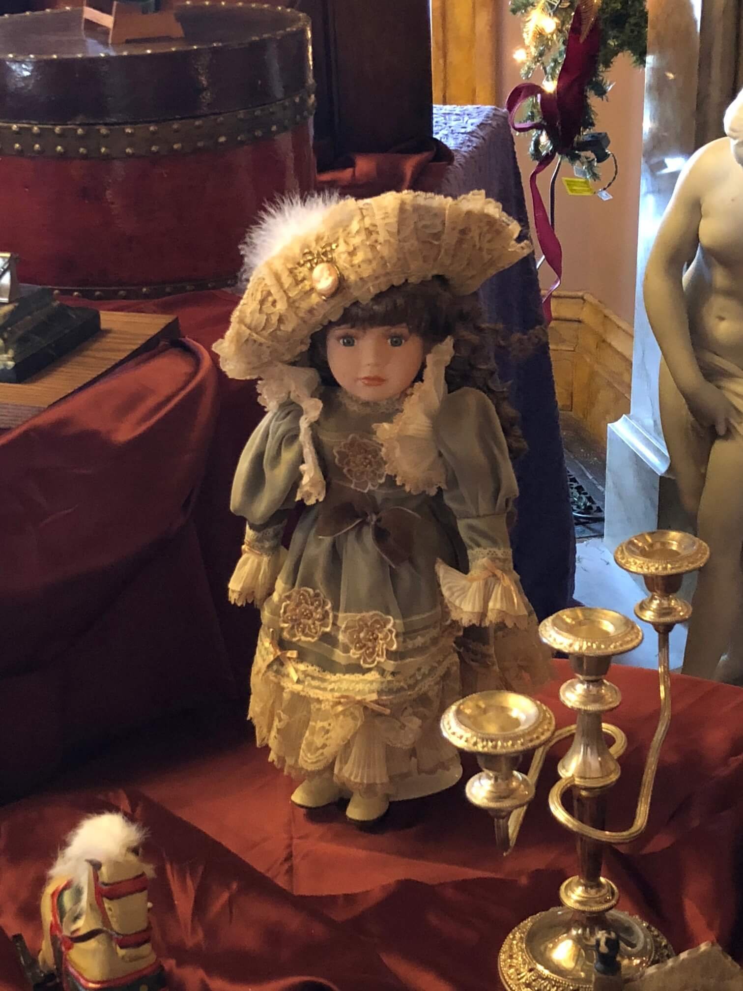 Lyndhurst at Christmas antique doll