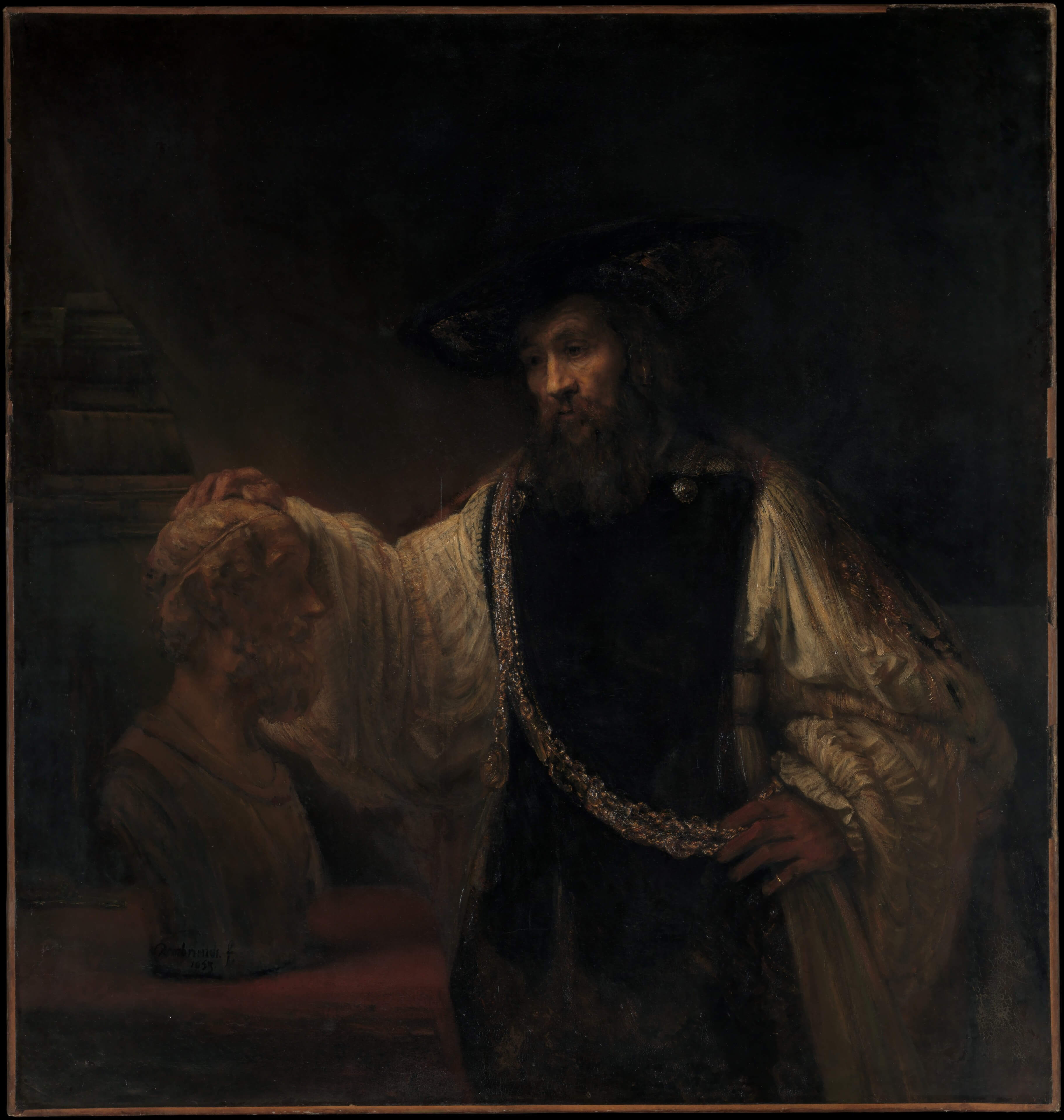 Aristotle with a Bust of Homer by Rembrandt Dutch Golden Age