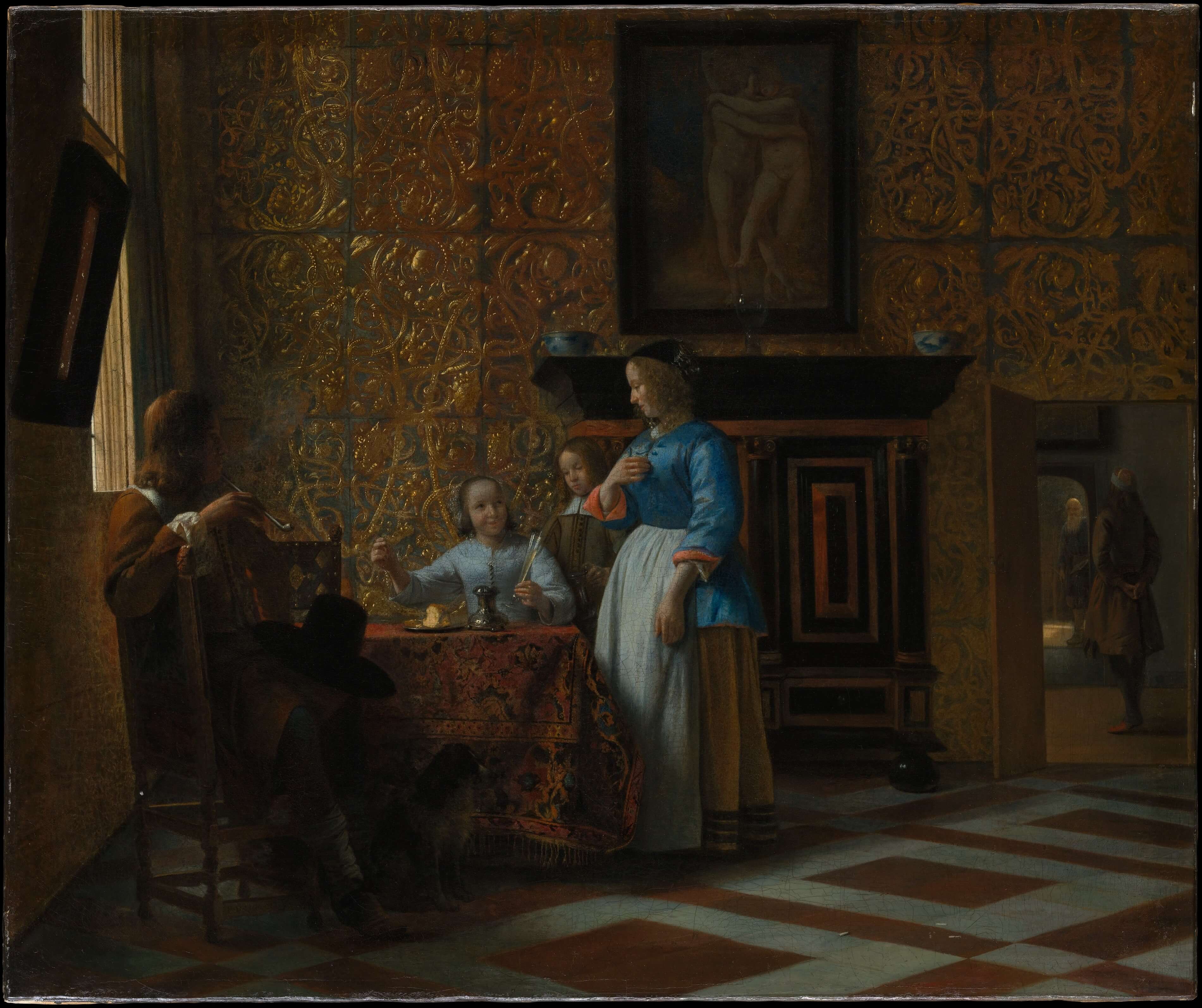 Leisure Time in an Elegant Setting by Pieter de Hooch Dutch Golden Age