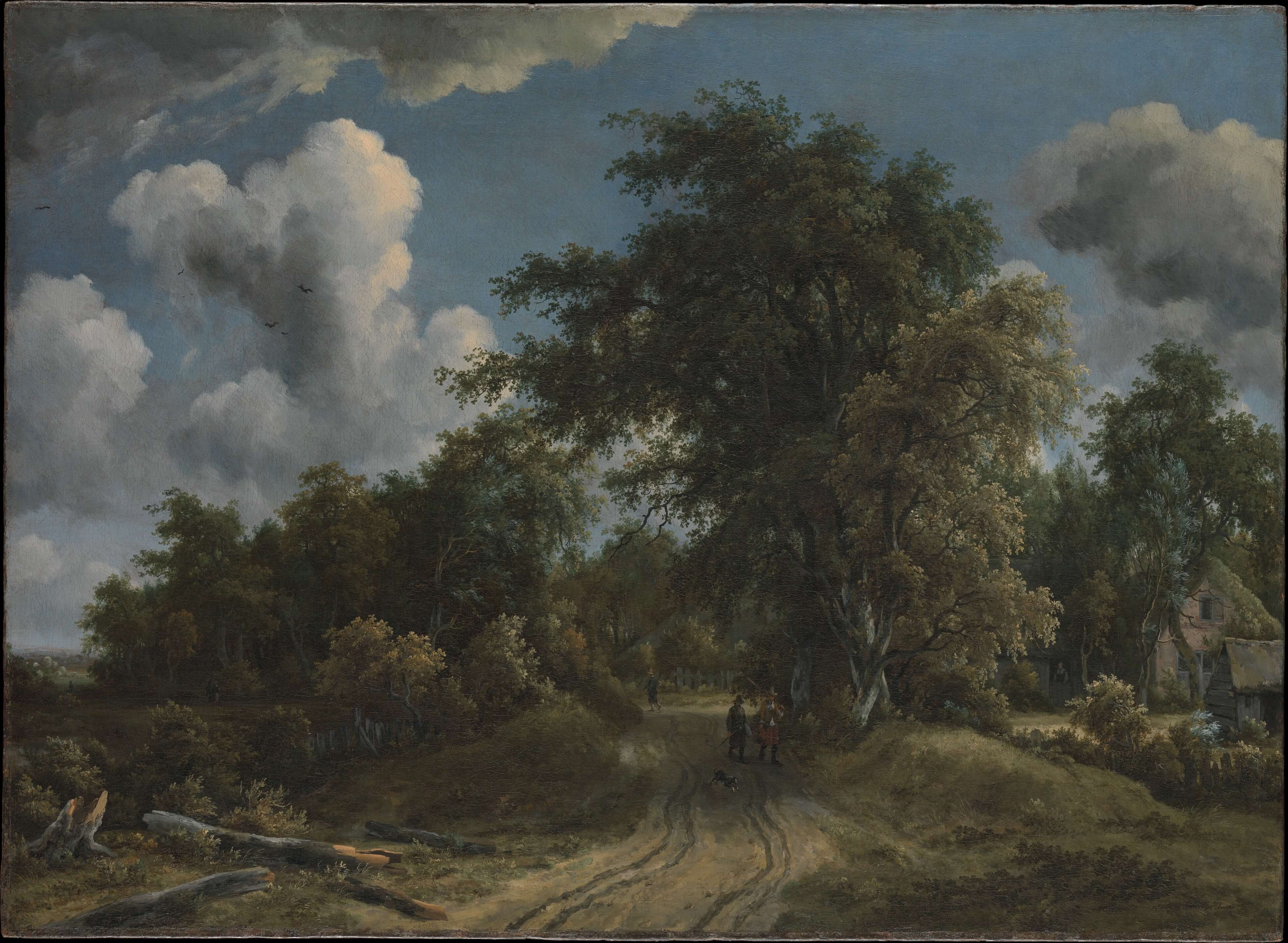 Woodland Road by Meyndert Hobbema Dutch Golden Age