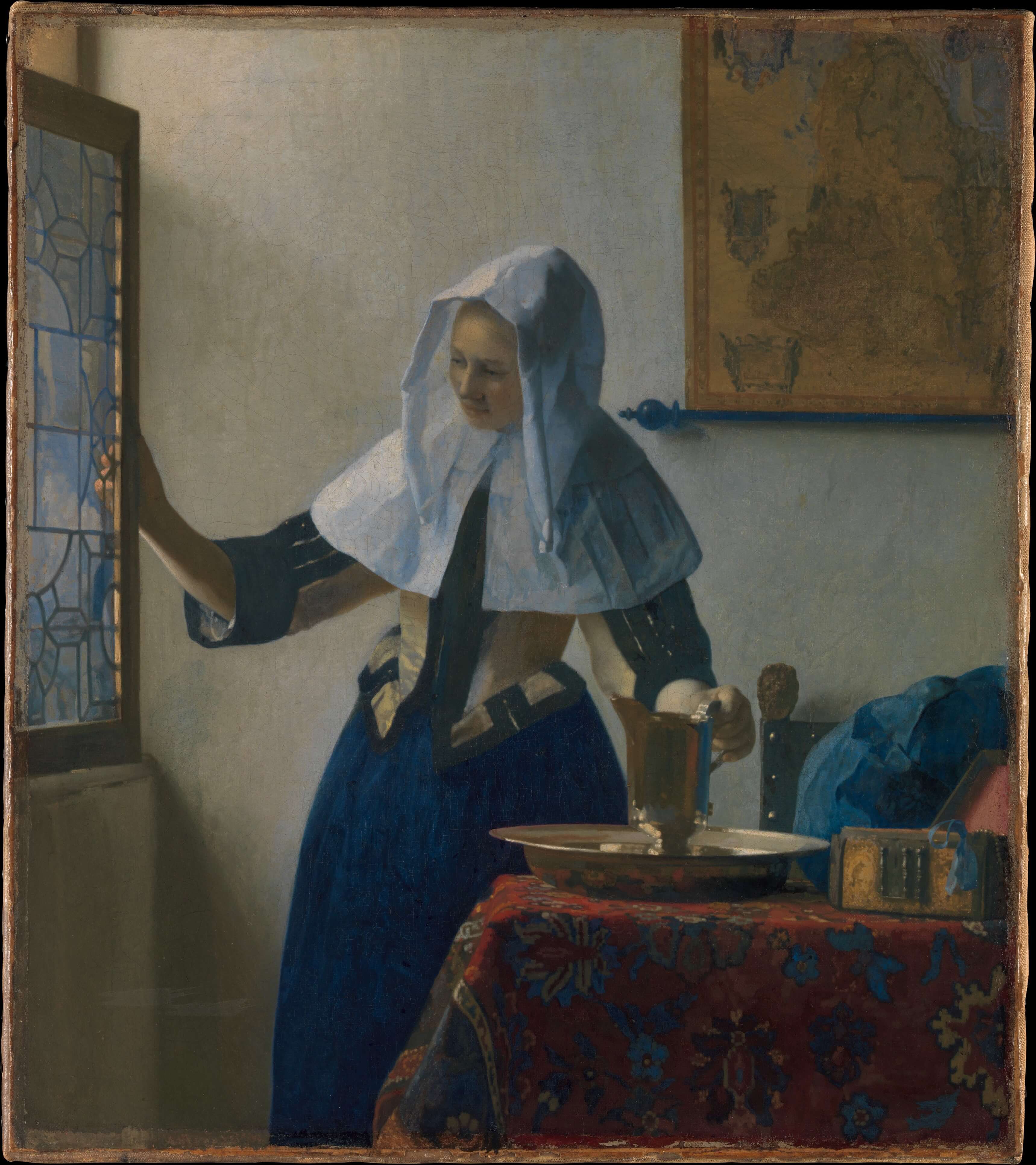 Young Woman with a Water Pitcher by Johannes Vermeer