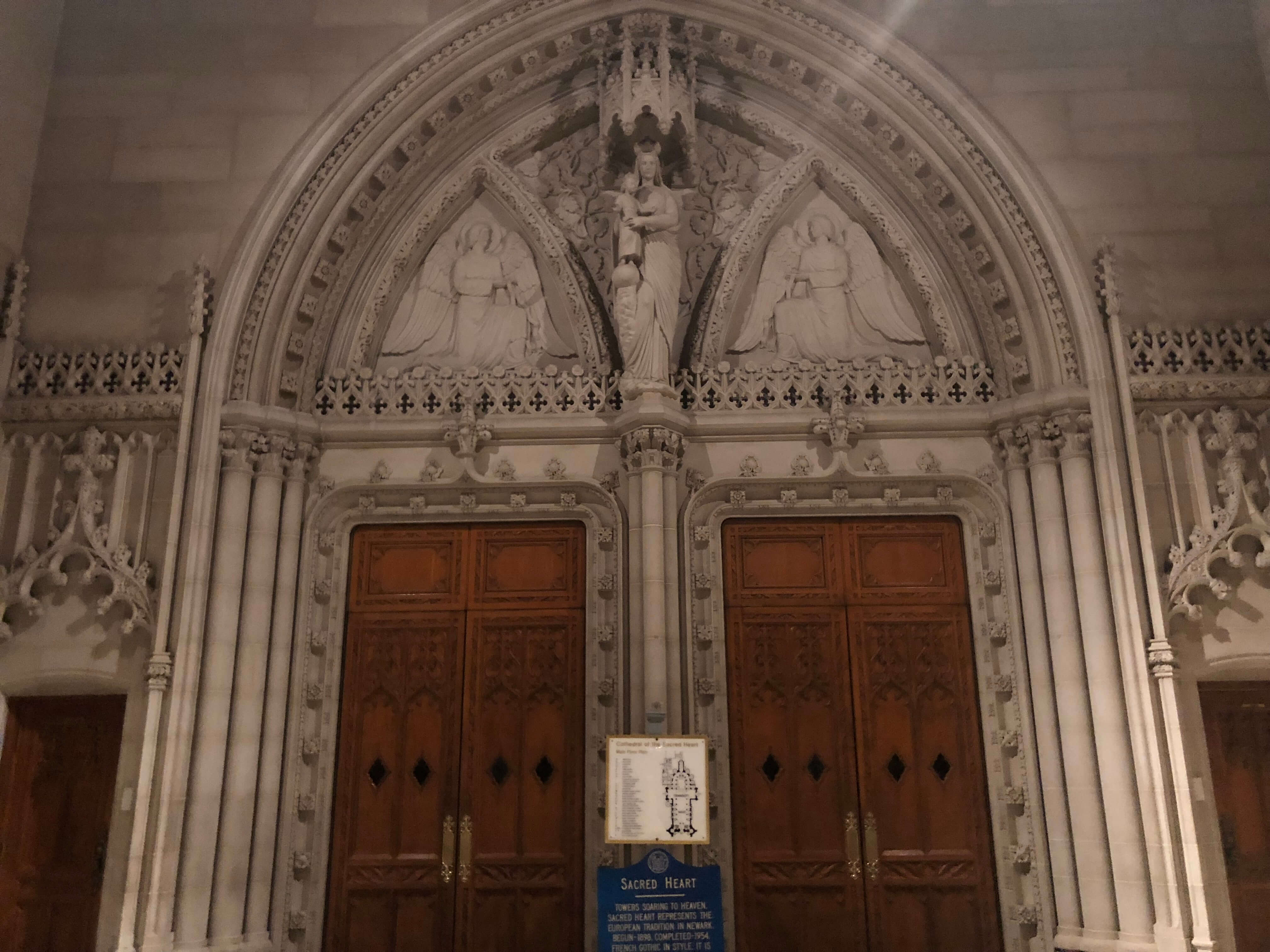 Interior portal in the narthex - Cathedral Basilica of the Sacred Heart, Newark, New Jersey