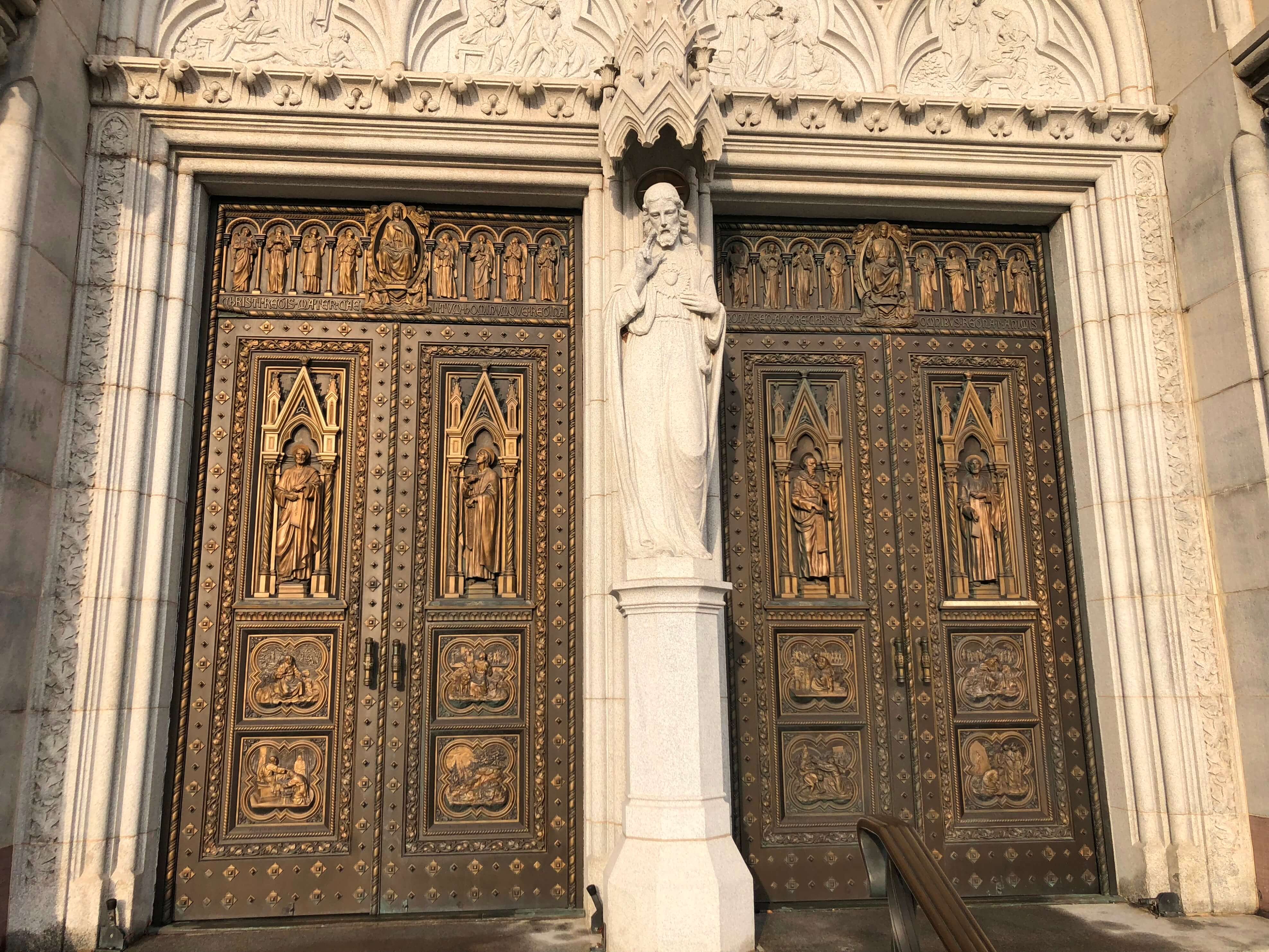 Front doors - Cathedral Basilica of the Sacred Heart, Newark, New Jersey