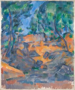 Trees and Rocks by Paul Cezanne